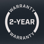 Bushnell Golf Tour V5 Shift laser rangefinder graphic of 2-year warranty.